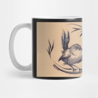 Fairy Wren - Watercolor Painting of a Fairy Wren Bird by Rebecca Rees Mug